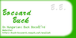 bocsard buck business card